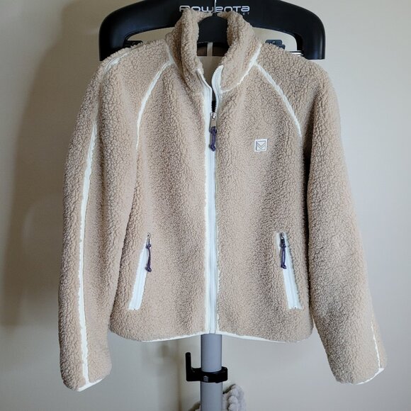 Tori Burch Sherpa Fleece Full Zip Jacket - Picture 1 of 15